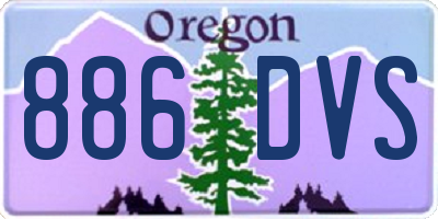OR license plate 886DVS