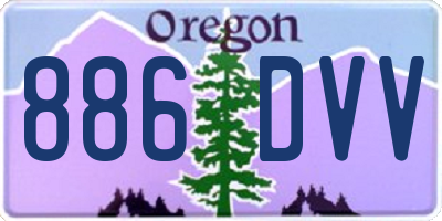 OR license plate 886DVV