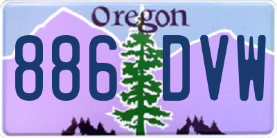 OR license plate 886DVW