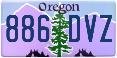 OR license plate 886DVZ