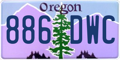 OR license plate 886DWC