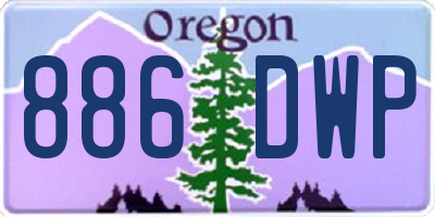 OR license plate 886DWP