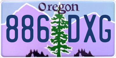 OR license plate 886DXG
