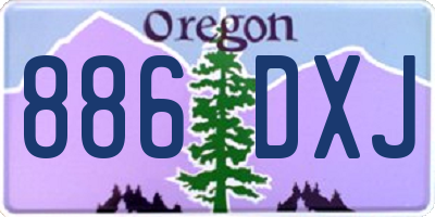 OR license plate 886DXJ
