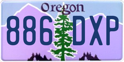 OR license plate 886DXP