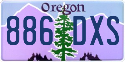 OR license plate 886DXS