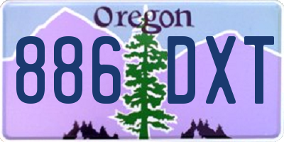 OR license plate 886DXT