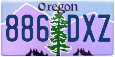 OR license plate 886DXZ