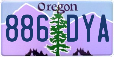 OR license plate 886DYA