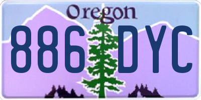OR license plate 886DYC