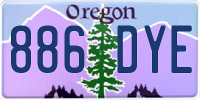 OR license plate 886DYE