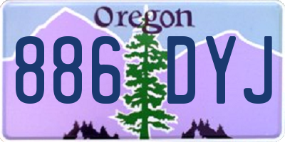 OR license plate 886DYJ