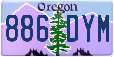 OR license plate 886DYM
