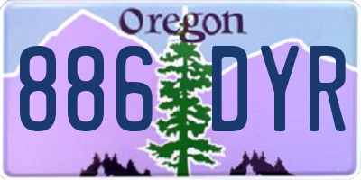 OR license plate 886DYR