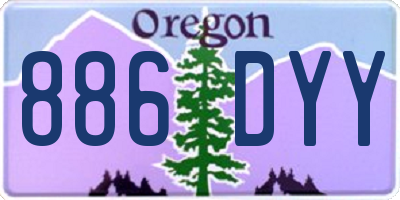OR license plate 886DYY