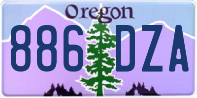 OR license plate 886DZA