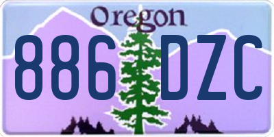 OR license plate 886DZC