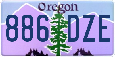 OR license plate 886DZE