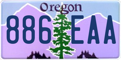 OR license plate 886EAA