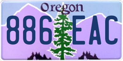 OR license plate 886EAC