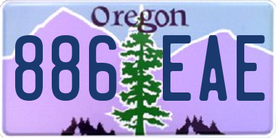 OR license plate 886EAE