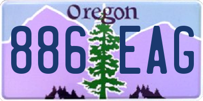 OR license plate 886EAG
