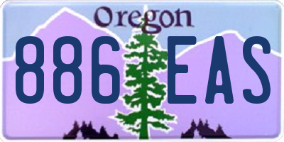 OR license plate 886EAS