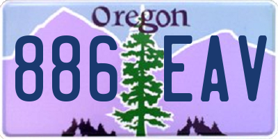 OR license plate 886EAV