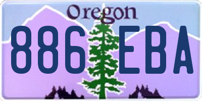 OR license plate 886EBA