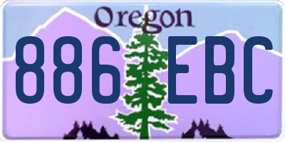 OR license plate 886EBC