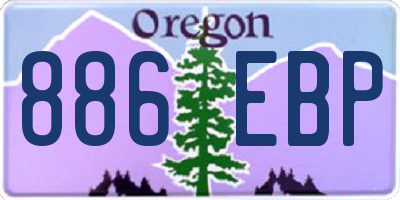 OR license plate 886EBP