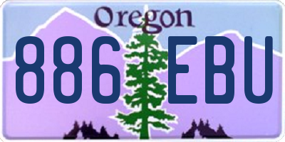 OR license plate 886EBU
