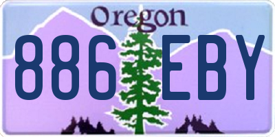 OR license plate 886EBY