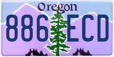 OR license plate 886ECD