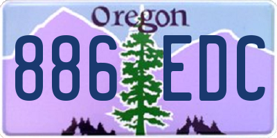 OR license plate 886EDC