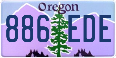 OR license plate 886EDE