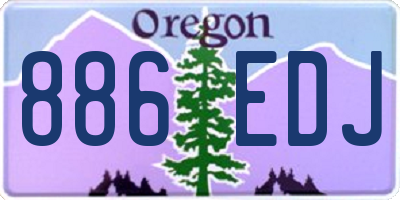 OR license plate 886EDJ