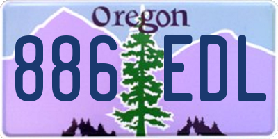 OR license plate 886EDL