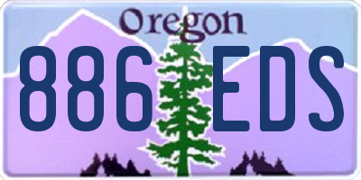 OR license plate 886EDS