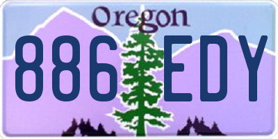 OR license plate 886EDY