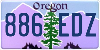 OR license plate 886EDZ