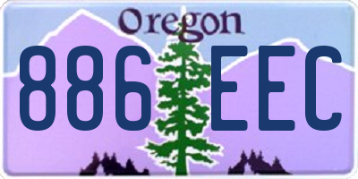 OR license plate 886EEC