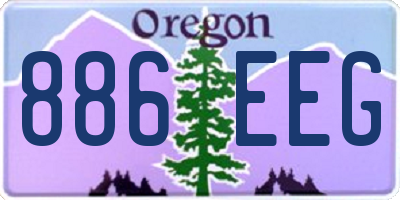 OR license plate 886EEG