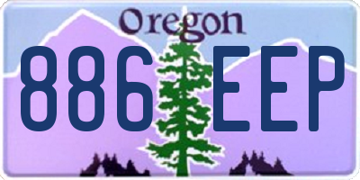 OR license plate 886EEP