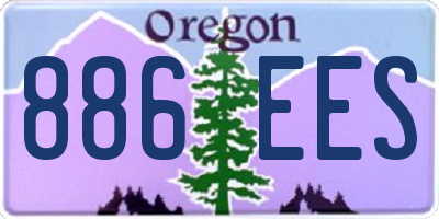 OR license plate 886EES