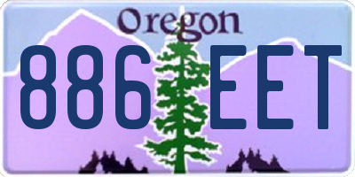 OR license plate 886EET