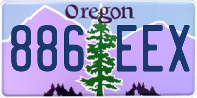 OR license plate 886EEX