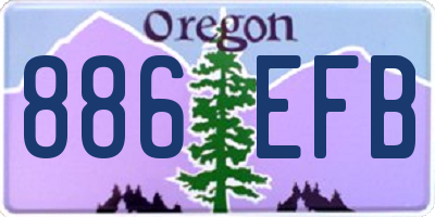 OR license plate 886EFB
