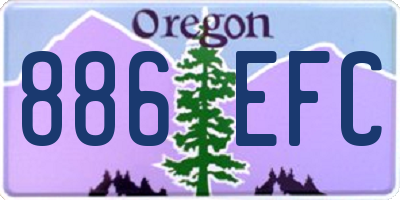 OR license plate 886EFC