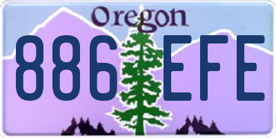OR license plate 886EFE
